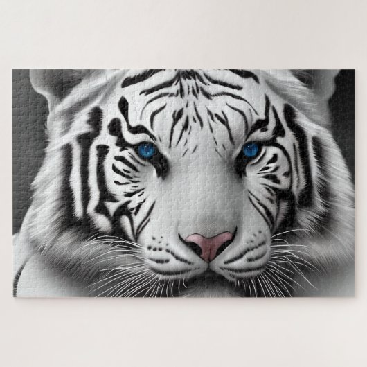 White Siberian Tiger Jigsaw Puzzle (Horizontal)