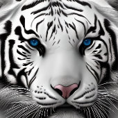 White Siberian Tiger Jigsaw Puzzle