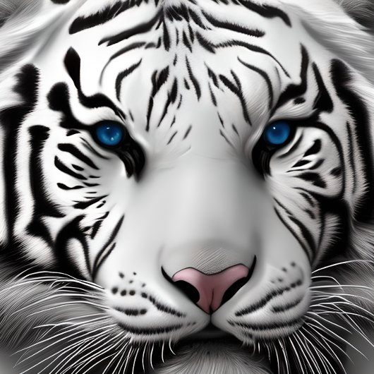 White Siberian Tiger Jigsaw Puzzle