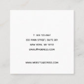 White Signature Script Social Media Networking Quadratische Visitenkarte (Rückseite)