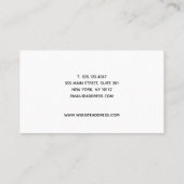 White Signature Script Social Media Networking Visitenkarte (Rückseite)