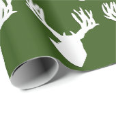 White Silhouette Buck Geschenkpapier (Rolleneckpunkt)