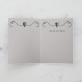 White Silk & White Pearls Happy Pension Card Karte (Innenseite)