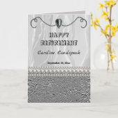 White Silk & White Pearls Happy Pension Card Karte (Gelbe Blume)