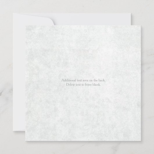 White & Silver Aschenputtel Einladung (Rückseite)