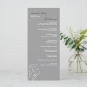 White & Silver Calla Lilies Wedding Program Programm (Stehend Vorderseite)