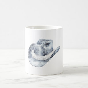 White Silver Cowgirl Hat Kaffeetasse
