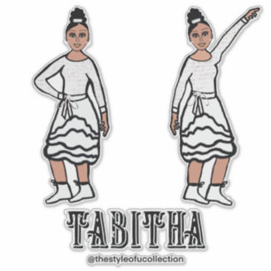 White Silver Dancer #2 Aufkleber