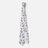 White Silver Dollar Eukalyptus Wedding Neck Tie Krawatte (Vorderseite)