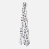 White Silver Dollar Eukalyptus Wedding Neck Tie Krawatte (Rückseite)