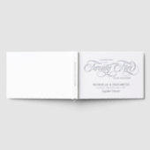 White Silver Foil 25. Hochzeitstag Gästebuch (Voll)