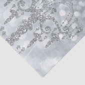 White Silver Glitzer Bokeh Glam Chandelier Sparkle Seidenpapier (Ausschnitt)