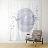 White Silver Pumpkin Storybook Hochzeitsband Wandteppich (Beispiel)