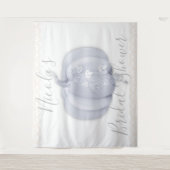 White Silver Pumpkin Storybook Hochzeitsband Wandteppich (Vorderseite)