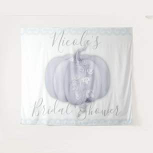 White Silver Pumpkin Storybook Hochzeitsband Wandteppich