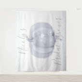 White Silver Pumpkin Storybook Hochzeitsband Wandteppich (Vorderseite)