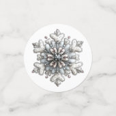 WHITE SILVER RED HOLIDAY CHRISTMAS THEME KONFETTI (Klein Vorderseite)