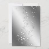 White Silver Weihnachtsbände Weihnachtsfirma Einladung (Rückseite)