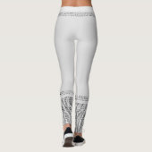 White Silver Zebra Wild Animal Print Exotic Glam Leggings (Rückseite)