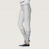 White Silver Zebra Wild Animal Print Exotic Glam Leggings (Links)