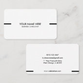 White Simple and Beautiful Business card design Visitenkarte (Vorne/Hinten)