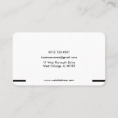 White Simple and Beautiful Business card design Visitenkarte (Rückseite)
