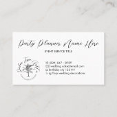 White Simple Classic Tree Palm Visitenkarte (Rückseite)