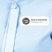 White Simple Company Logo Mitarbeiter Magnetic Namensschild