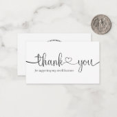 White Simple danke Ihnen für die Unterstützung uns Mitteilungskarte (Vorderseite/Rückseite Beispiel)