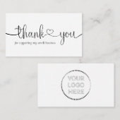 White Simple danke Ihnen für die Unterstützung uns Mitteilungskarte (Vorne/Hinten)