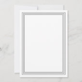 White Simple Elegance Rentirement Dinner Einladung (Rückseite)