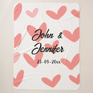 white simple minimal text style wedding red heart sherpadecke