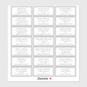 White Simple Minimalistisch Baby Showadresse Aufkleber (Blatt)