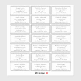 White Simple Minimalistisch Baby Showadresse Aufkleber