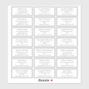 White Simple Minimalistisch Baby Showadresse Aufkleber