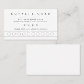 White Simple Minimalistisch Punch Style Rewards Pr Treuekarte (Vorne/Hinten)
