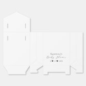 White Simple Minimalistisch Script Baby Dusche Geschenkschachtel (Ungefaltet)