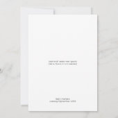 White Simple Minimalistisch Script Oh Baby Dusche Einladung (Rückseite)