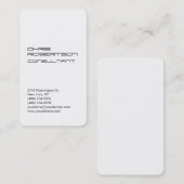 White Simple Modern Attraktive Charm Business Card Visitenkarte (Vorne/Hinten)