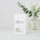 White Simple Modern Attraktive Charm Business Card Visitenkarte (Stehend Vorderseite)