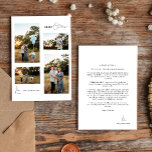 White Simple Modern Christmas Four Foto Collage Feiertagskarte<br><div class="desc">Die neue Weihnachtskarte von White Simple Modern Christmas Four Foto Collage Holiday Card präsentiert das Design, in dem Einfachheit und Eleganz mit einer Touch von Weihnachtscharme zusammenkommen. Das Hotel bietet eine helle, weiße und schwarze Ästhetik, die Ihren Urlaub mit einem Gefühl von purer Eleganz verbindet. Es ist eine moderne Wahl...</div>