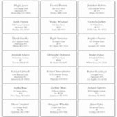 White Simple Modern Christmas Guest Address Aufkleber (Vorderseite)