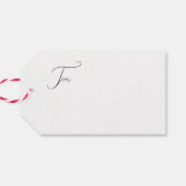 White Simple Modern Frohe Weihnachten Geschenkanhänger (Rückseite Horizontal)