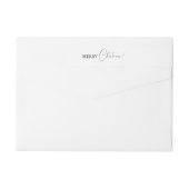 White Simple Modern Frohe Weihnachts-Rücksendeadre (Rückseite)