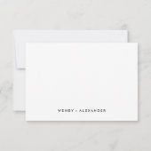 White Simple Modern Script Wedding RSVP Karte (Rückseite)