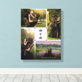 White Simple Personalisiert Liebe You Collage Foto Leinwanddruck (Insitu (Holzboden))