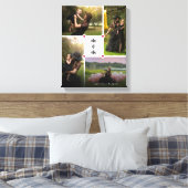 White Simple Personalisiert Liebe You Collage Foto Leinwanddruck (Insitu (Schlafzimmer))