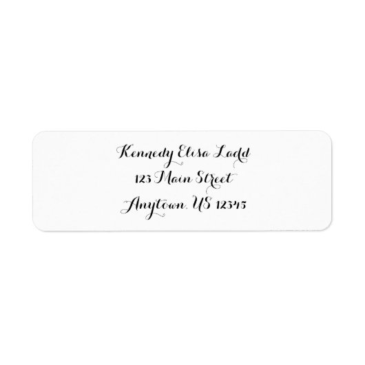 White Simple Schlicht Curry Rücksendeadressen-Aufk (Vorne)