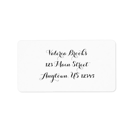 White Simple Schlicht Curry Rücksendeadressen-Aufk Adressaufkleber (Vorne)