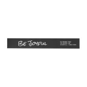 White Simple Script Be Joyful Holiday Labels (Person)